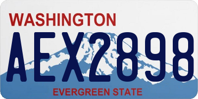 WA license plate AEX2898