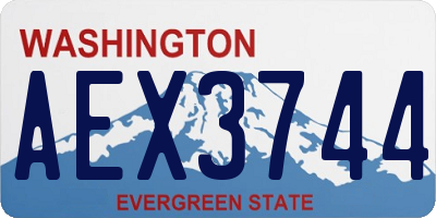 WA license plate AEX3744