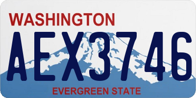 WA license plate AEX3746