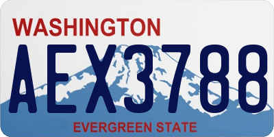 WA license plate AEX3788