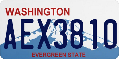 WA license plate AEX3810
