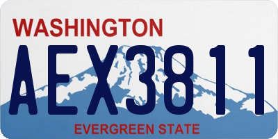 WA license plate AEX3811
