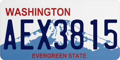 WA license plate AEX3815