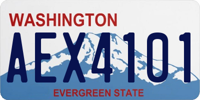 WA license plate AEX4101