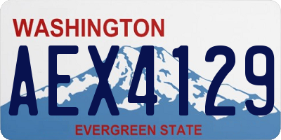 WA license plate AEX4129