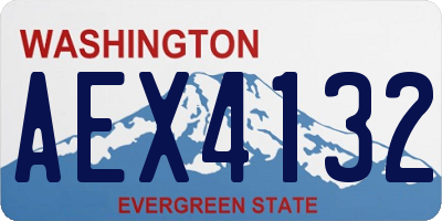 WA license plate AEX4132