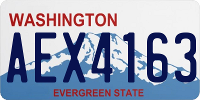 WA license plate AEX4163