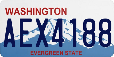 WA license plate AEX4188
