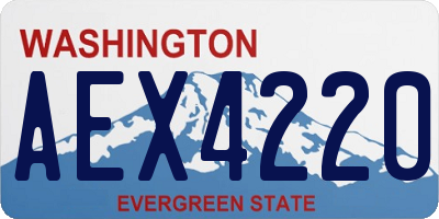 WA license plate AEX4220