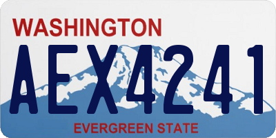 WA license plate AEX4241