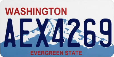 WA license plate AEX4269
