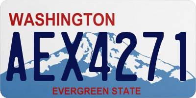 WA license plate AEX4271