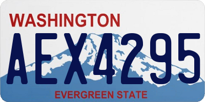 WA license plate AEX4295
