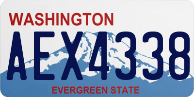 WA license plate AEX4338