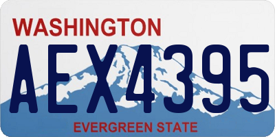 WA license plate AEX4395