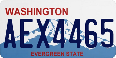 WA license plate AEX4465