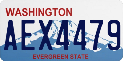 WA license plate AEX4479