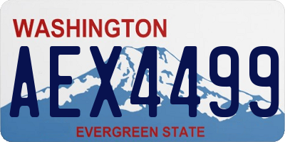 WA license plate AEX4499