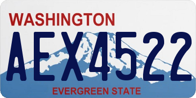WA license plate AEX4522