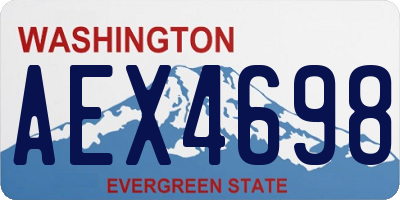 WA license plate AEX4698