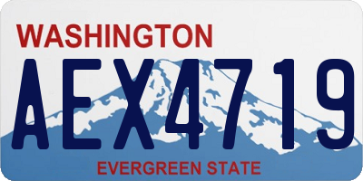 WA license plate AEX4719