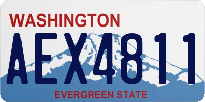 WA license plate AEX4811