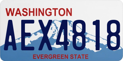 WA license plate AEX4818