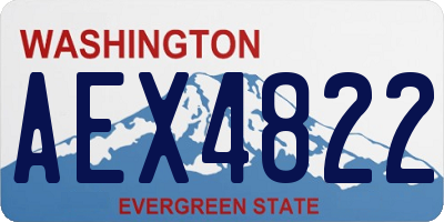 WA license plate AEX4822