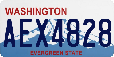 WA license plate AEX4828