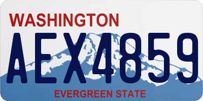 WA license plate AEX4859