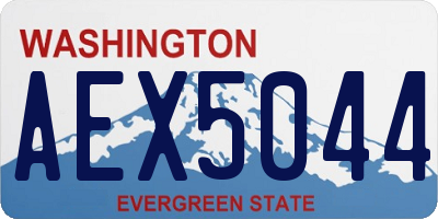 WA license plate AEX5044