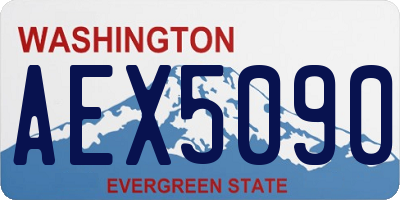 WA license plate AEX5090