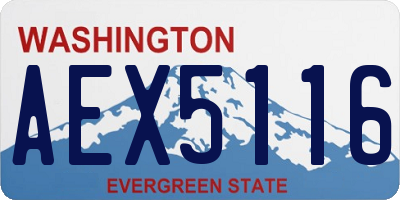 WA license plate AEX5116
