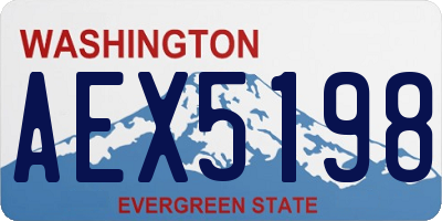 WA license plate AEX5198