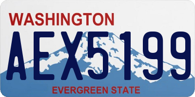 WA license plate AEX5199