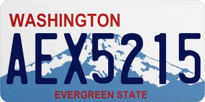 WA license plate AEX5215