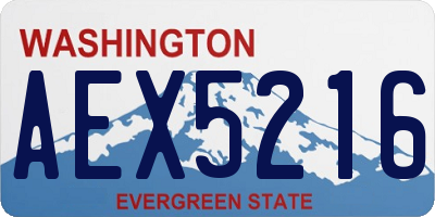 WA license plate AEX5216