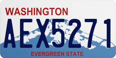 WA license plate AEX5271