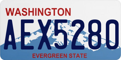 WA license plate AEX5280