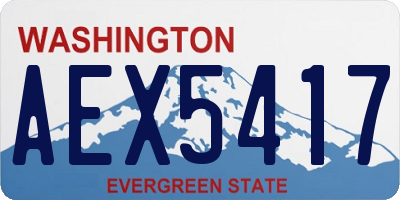 WA license plate AEX5417