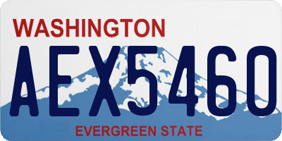 WA license plate AEX5460