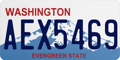 WA license plate AEX5469