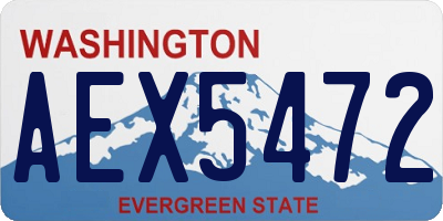 WA license plate AEX5472