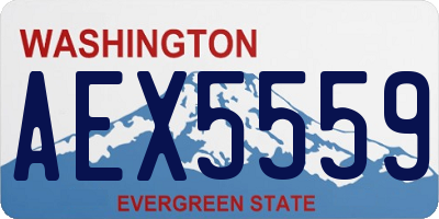 WA license plate AEX5559
