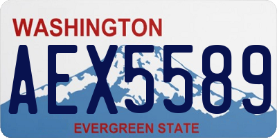 WA license plate AEX5589