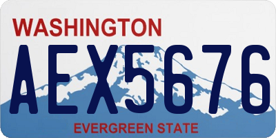 WA license plate AEX5676