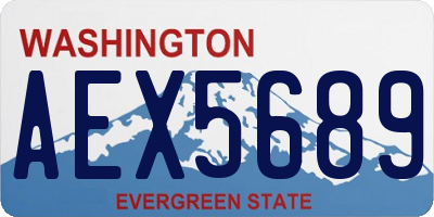 WA license plate AEX5689