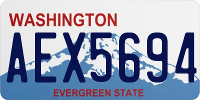 WA license plate AEX5694