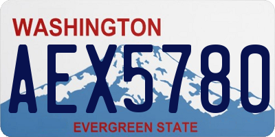 WA license plate AEX5780