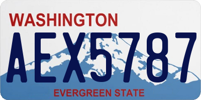 WA license plate AEX5787